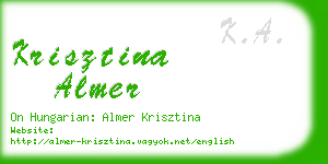 krisztina almer business card